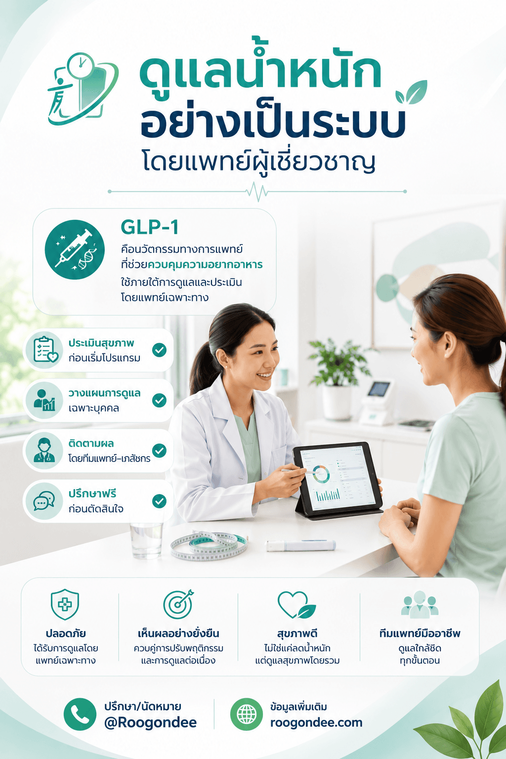 ลดน้ำหนักมีหมอดูแลทุกขั้น