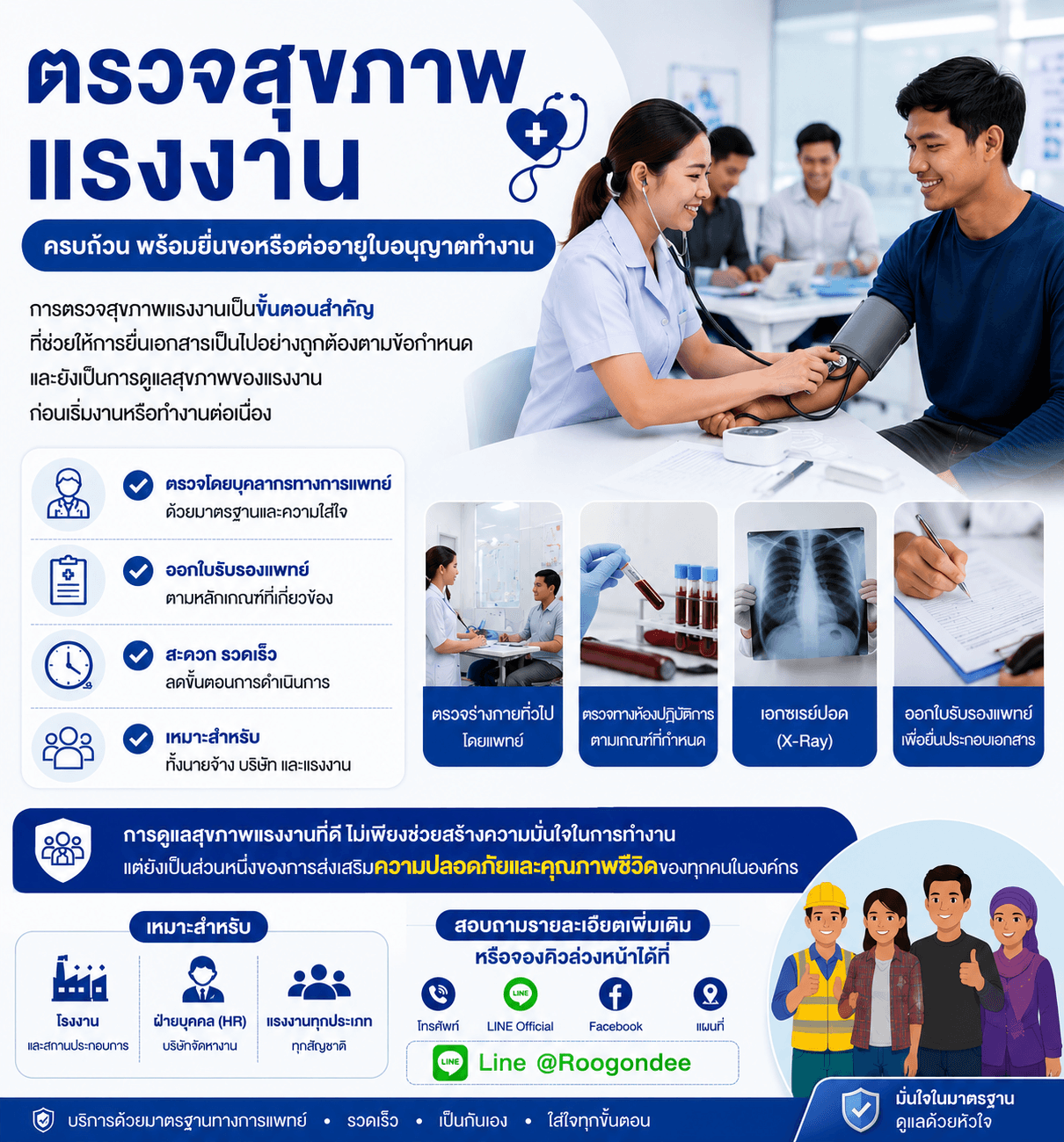 ตรวจสุขภาพแรงงาน ครบ 9 รายการ