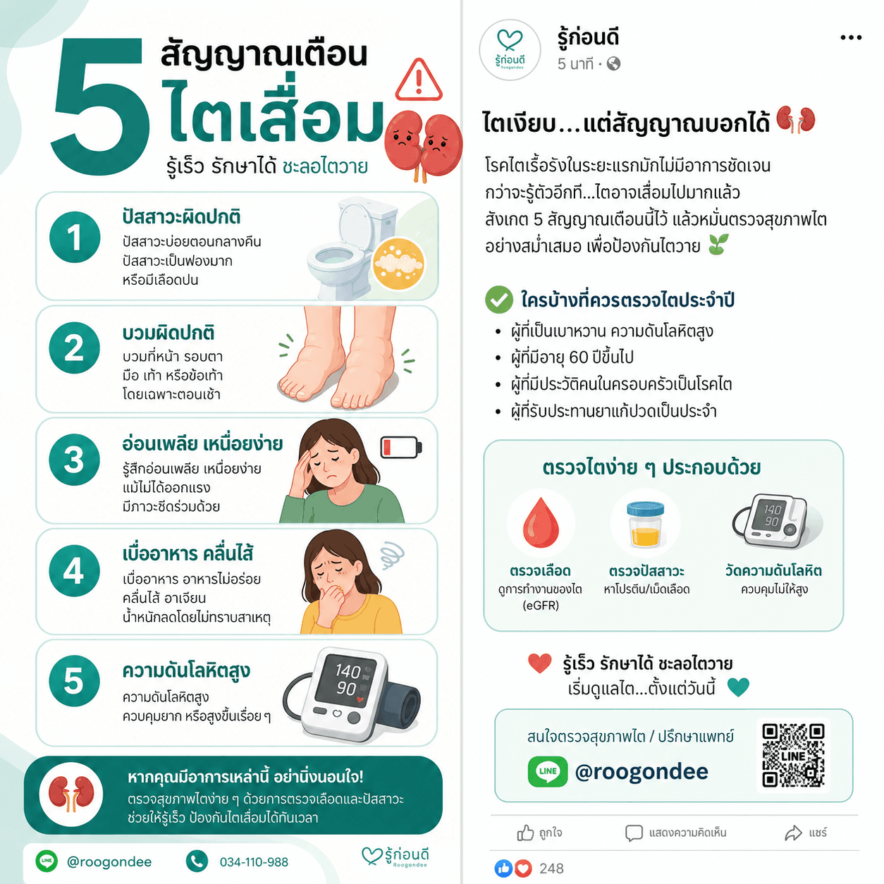 ไตเงียบ แต่สัญญาณบอกได้